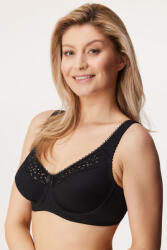 LAUMA lingerie Cotton Classic bélés nélküli melltartó, fekete
