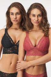 Dorina 2PACK Lana Bralette I melltartó, fekete-korall
