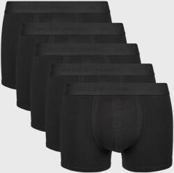 Jack & Jones 5PACK JACK AND JONES Tone pamut boxeralsó, fekete