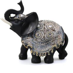 Ella Home Statueta Lucky Black Elephant din rasina, Negru, 13cm (2387)