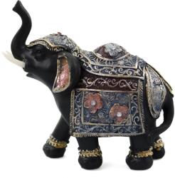 Ella Home Statueta Black Elephant Gold din rasina, Negru, 15cm (2389)