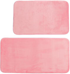 ELLA HOME Set 2 covorase de baie Ella Home, poliester, roz, 50x80cm si 50x100cm (2890) Covor baie