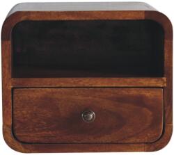 Artisan Furniture Noptieră cu nișă deschisă suspendată curbată finisaj castaniu extra mini (IN3901)