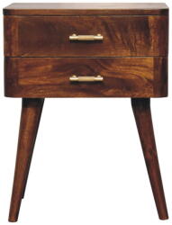 Artisan Furniture Noptieră stil nordic cu mâner T-bar finisaj castaniu (IN3717)