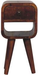 Artisan Furniture Noptieră joasă curbată finisaj castaniu extra mini (IN3912)