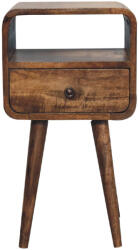 Artisan Furniture Noptieră curbată finisaj gri mini (IN3280)
