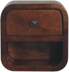 Artisan Furniture Noptieră cu nișă deschisă curbată finisaj castaniu extra mini (IN3891)
