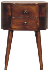 Artisan Furniture Noptieră cu margini rotunjite finisaj castaniu mini (IN3331)