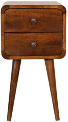 Artisan Furniture Noptieră curbată finisaj castaniu mini (IN1745)