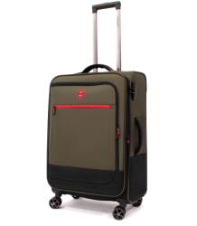 Ella Icon Troler Ella Icon Shadow cu 4 roti duble, Textil, 67x41x25 cm, Kaki (2619) Valiza