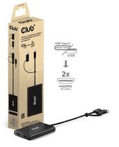 Club 3D CSV-1475 USB-C/USB-A - 2xHDMI elosztó (CSV-1475)