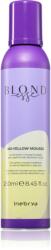 Inebrya BLONDesse No-Yellow Mousse balsam spumă neutralizeaza tonurile de galben 250 ml