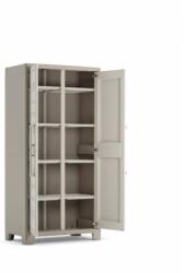 Keter Dulap exterior bej/nisipiu, polipropilena, 8 rafturi, Keter Gulliver, 80x44x182 cm, impermeabil, rezistent UV, 2 usi cu inchidere (241041) Raft