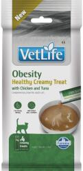 FARMINA Recompensă cremoasă pisici adulte supraponderale FARMINA Vet Life Obesity 4x15 g cu pui și ton