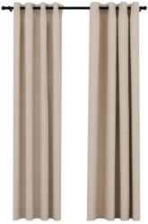 vidaXL 2 db bézs vászonhatású sötétítőfüggöny 140 x 225 cm (321209VidaXL)