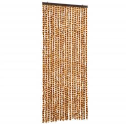 vidaXL okkersárga és fehér zsenília rovarfüggöny 56 x 200 cm 1.05 kg (377399VidaXL)