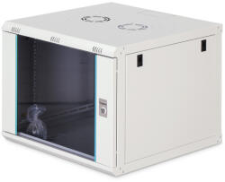 ASSMANN Dynamic-N DN-37106 19" 9U 474x600x600mm lapraszerelt üvegajtós szürke fali rack szekrény (DN-37106) - digital24