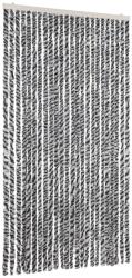 vidaXL szürke és fekete és fehér zsenília rovarfüggöny 100 x 230 cm 2.45 kg (377338)