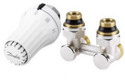 DANFOSS termosztatikus radiátorszelep szett, egyenes, RLV-KS (003L0220) + RAE5054 (013G5054) (013G5141)
