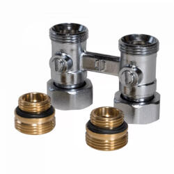FIXTREND egyenes golyóscsapblokk, 1/2" x G3/4" (FixTrend radiátorhoz) (82811500001) - kazanmarket