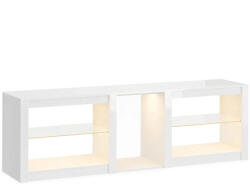 HomCom TV-szekrény RGB LED világítással, modern, fehér (83B-859V90WT)