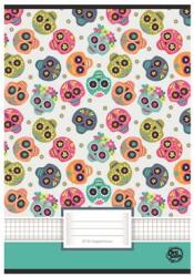 OPTISCHOOL Füzet, tűzött, A4, kockás, 32 lap, OPTISCHOOL, A4 „87-32, „Skull (NKOP8732S)