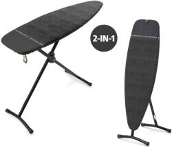 Brabantia Steam & amp; Ironing Board HRPZ vasalódeszka, gőzölő állvánnyá alakítható 1350x450mm - D méret, hőálló pihentető zóna, D=35mm fekete váz, farmer fekete huzat - 241420 (BR241420) Vasalódeszka