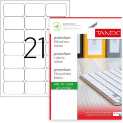 Tanex Etichete 21/a4 63.5*38.1mm colturi rotunde 25/top Tanex (TW2021/25)