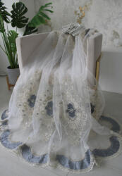 Nílus Kész függöny Bolero 77 Barokk törtfehér Szürke minta 280x250cm