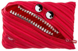 ZIPIT Penar cu fermoar, ZIPIT Grillz Monsters Jumbo - rosu cu dinti argintii (ZP-197711) Penar