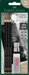Faber-Castell Blister 3 buc creion grafit mat 10b, 12b, 14b pitt Faber-castell (FC115297)