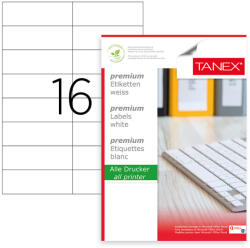 Tanex Etichete 16/a4 105*37mm colturi drepte 25/top Tanex (TW2105/25)