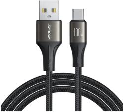 JOYROOM LIGHT-SPEED adatkábel USB - Type-C 100W gyorstöltő törésgátló 120cm Fekete SA25-AC6_B (SA25-AC6_B)