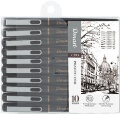 DMAST Liner pigment set 10 buc negru Dmast by pebeo (DLEC393)