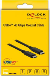 Delock Cablu coaxial USB-C 4 (Gen 3x2) 8K60Hz/PD 100W/20V/5A T-T 0.8m, Delock 86979 (86979) - cel