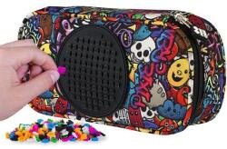 PIXIE CREW penar școlar cu design de graffiti, panou mic (OLP1009PXA-14-52) Penar