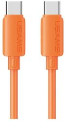 USAMS U98 adatkábel Type-C - Type-C 60W gyorstöltő 100cm NARANCSSÁRGA SJ787USB03 (SJ787USB03)