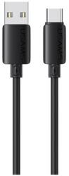USAMS U98 adatkábel USB - Type-C 18W gyorstöltő 100cm FEKETE SJ786USB01 (SJ786USB01)