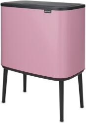 Brabantia Bo Touch Bin nyomófedeles szelektív hulladékgyűjtő, magasított, lábakon álló, műanyag tartály, 11+23L - X+J méret, acél, rózsaszín-lila - 255328 (BR255328)