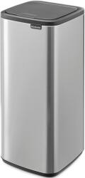 Brabantia Bo Touch Bin nyomófedeles hulladékgyűjtő, karcsú, négyzetes forma, műanyag tartály, 30L - O méret, r. m. acél, selyem matt ujjlenyomatmentes - 238246 (BR238246)