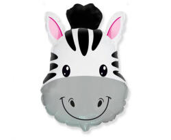  Fólia lufi mini, Zebra fej, 14"
