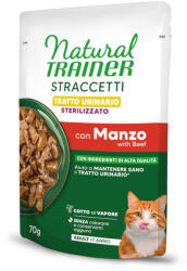 Natural Trainer 56x70g Natural Trainer Straccetti Urinary Sterilised csíkok szószban nedves macskatáp marha