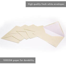 PUKKA PAD Boríték, C6, enyvezett, PUKKA PAD "Fresh White", elefántcsont fehér, 25 db/csomag (PUP9067)
