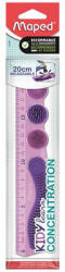 Maped Vonalzó, műanyag, 20 cm, MAPED "Kidy Learn Concentration", lila (IMA277901) - fapadospatron