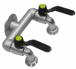  Colortap Aquajet kerti csap DUO dupla 1/2- 3/4 x 3/4 (00464L - 00464L)