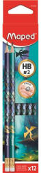 Maped Grafitceruza radírral, HB, háromszögletű, MAPED "Dragon sárkány (IMA851828) - fapadospatron
