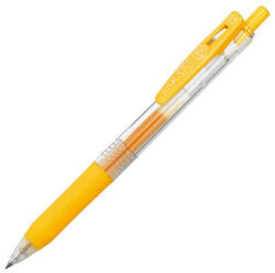Zebra Zseléstoll, 0, 33 mm, nyomógombos, ZEBRA "Sarasa Clip", sárga (TZ35135) - fapadospatron