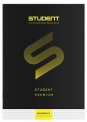 ICO Füzet, tűzött, A4, kockás, 32 lap, ICO "Student Premium", "87-32", fekete (TICSFPK) - fapadospatron
