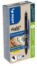 Pilot Rollertoll, 0, 35 mm, törölhető, nyomógombos, PILOT "Frixion Ball Plus", kék + betét (PFBPKB) - fapadospatron