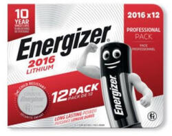 Energizer Gombelem, CR2016, 12 db, ENERGIZER (EECR2016B12) - fapadospatron